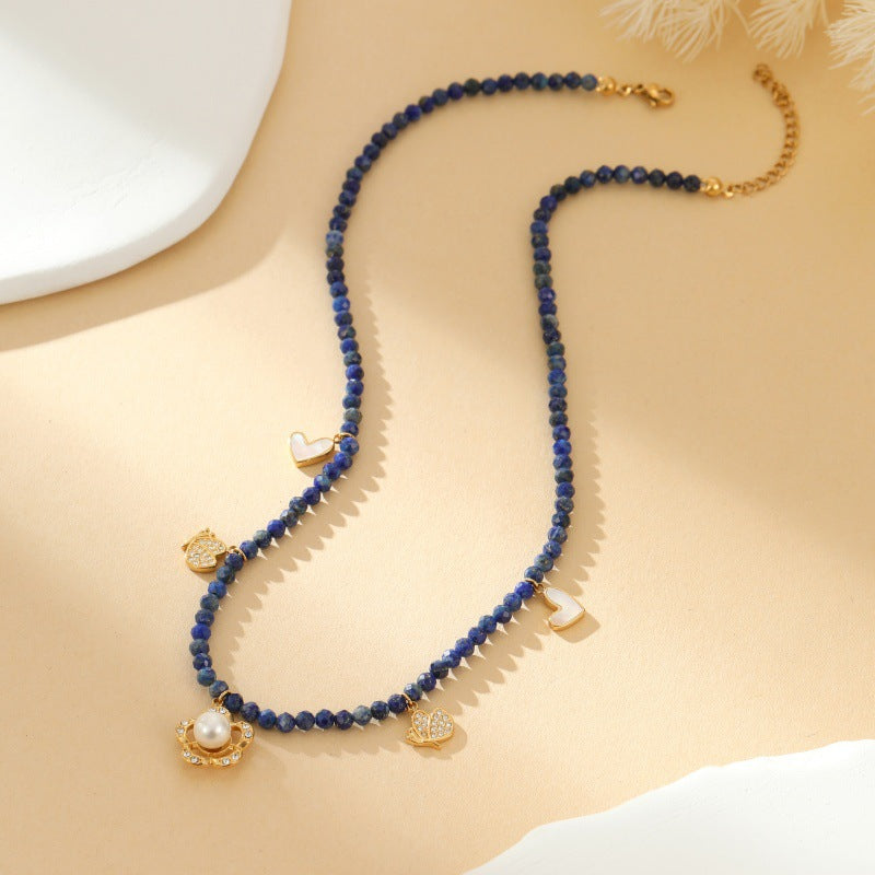 Vintage Butterfly Pearl Necklace