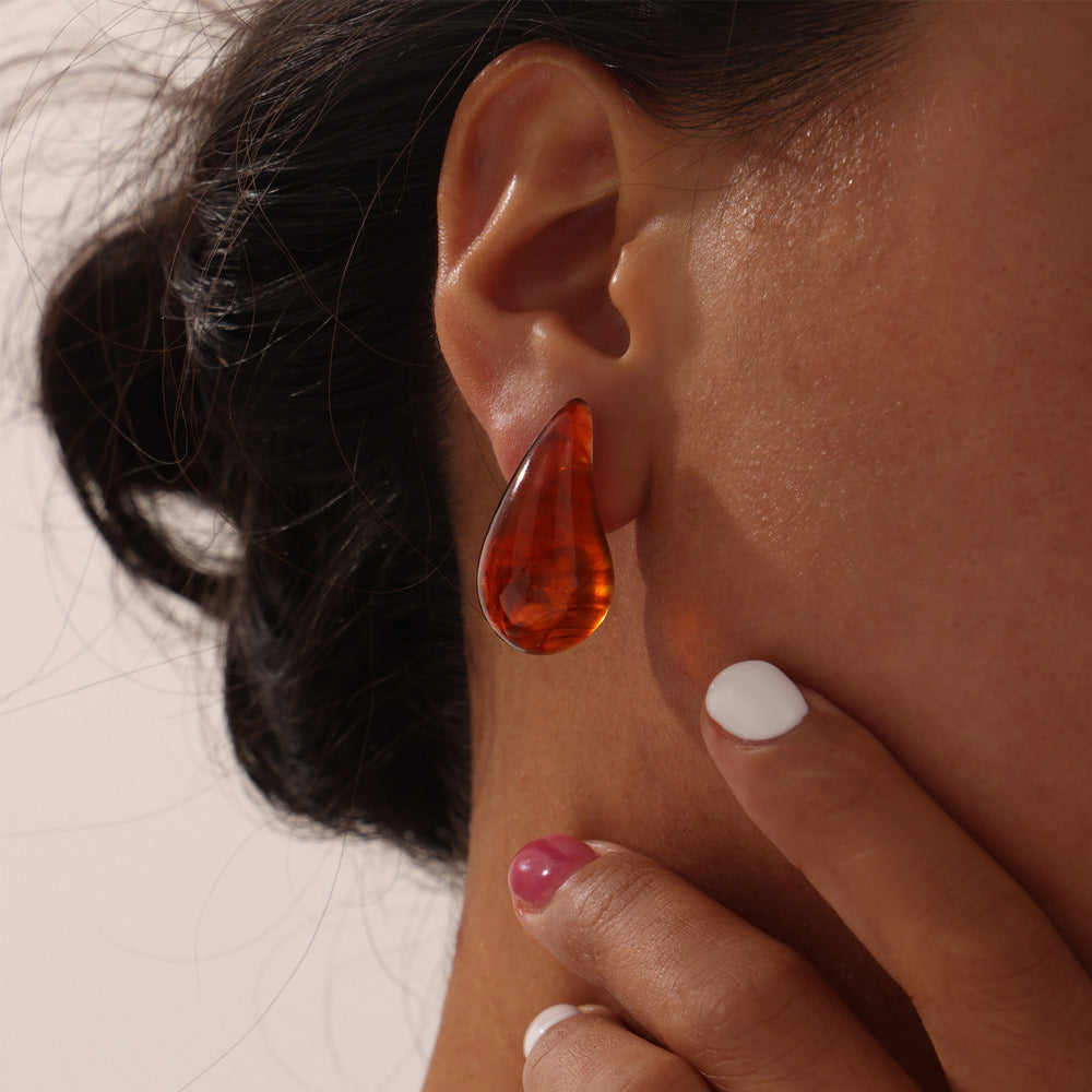 WATER DROPLET GEOMETRIC EARRINGS
