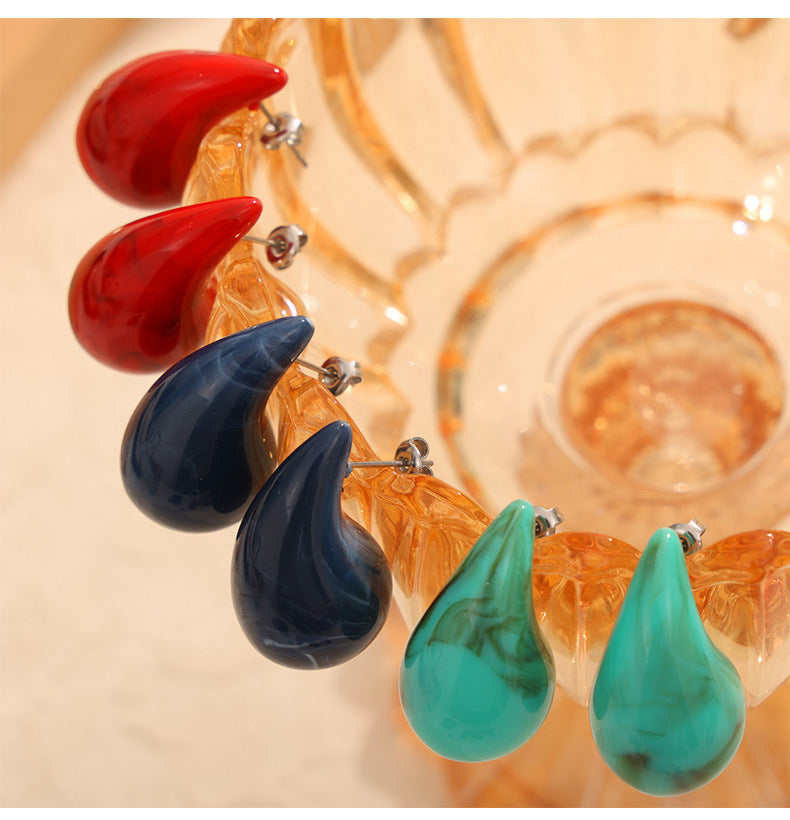 WATER DROPLET GEOMETRIC EARRINGS