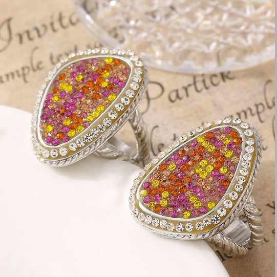 WATER DROP STICKING COLOR HEMP LACE RING