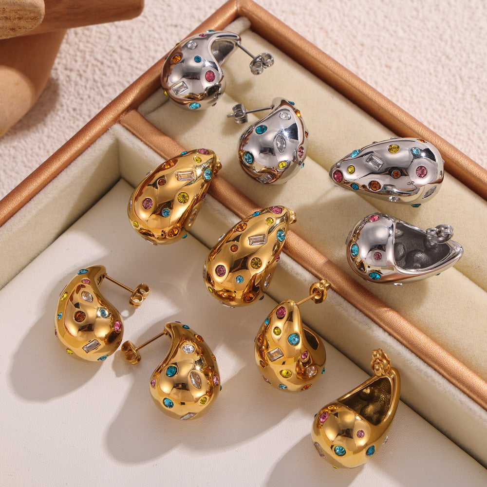 WATERDROP COLORED EARRINGS