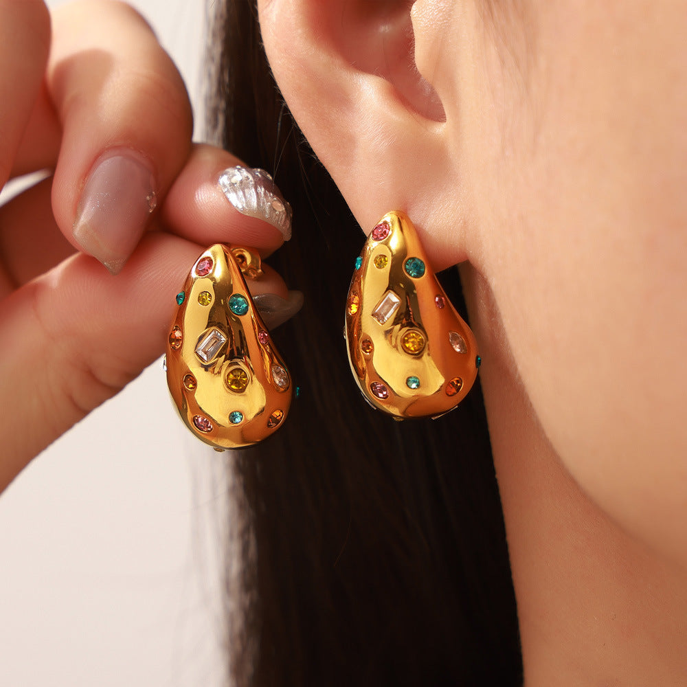 WATERDROP COLORED EARRINGS