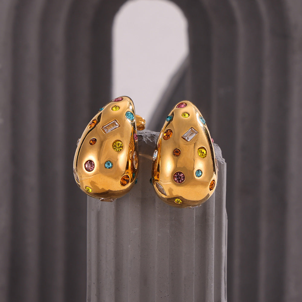 WATERDROP COLORED EARRINGS