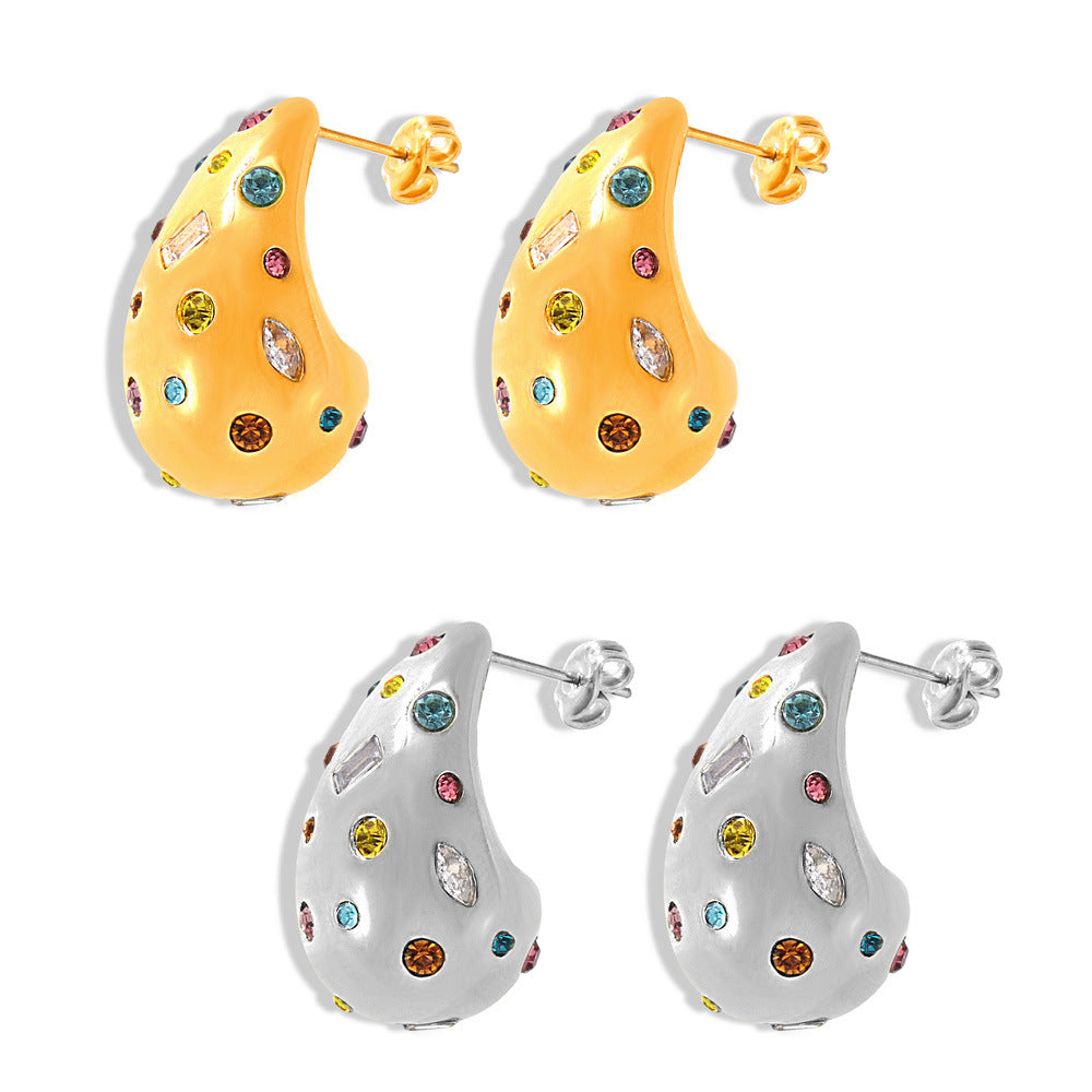 WATERDROP COLORED EARRINGS