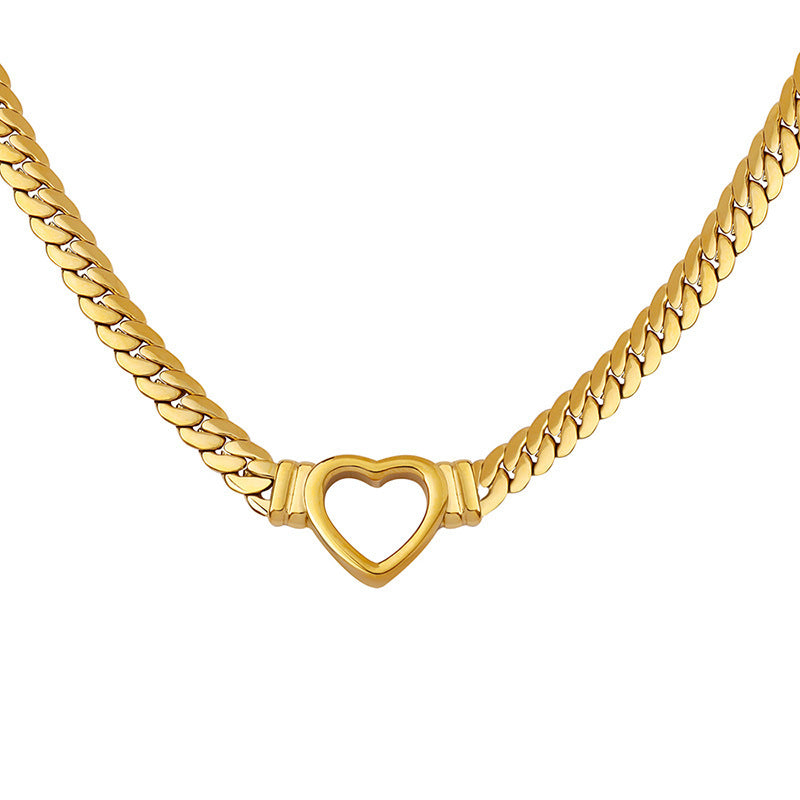 WHEAT EAR CHAIN LOVE PENDANT NECKLACE