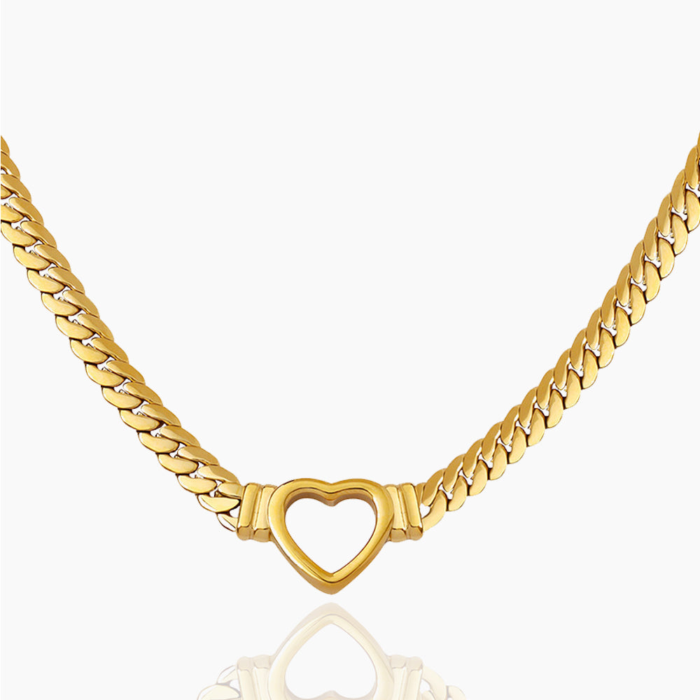 WHEAT EAR CHAIN LOVE PENDANT NECKLACE