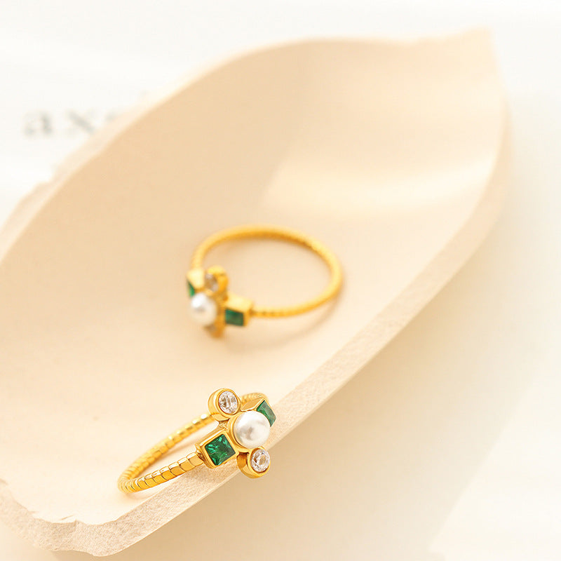 FRENCH IMITATION PEARL RING