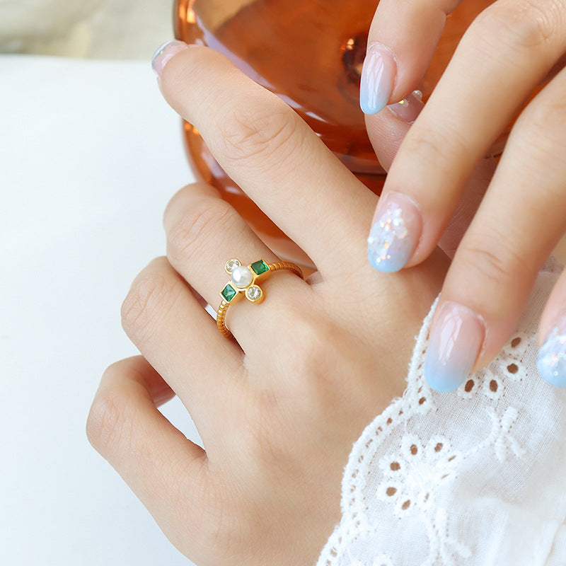 FRENCH IMITATION PEARL RING