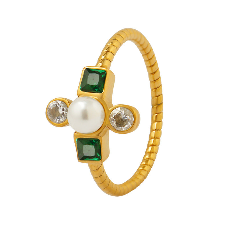 FRENCH IMITATION PEARL RING