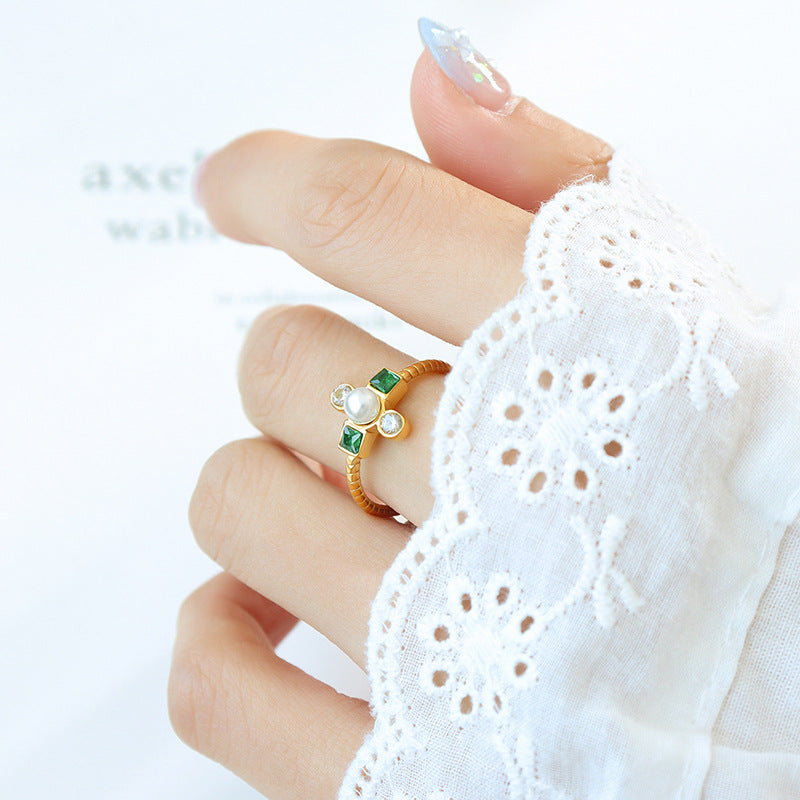 FRENCH IMITATION PEARL RING