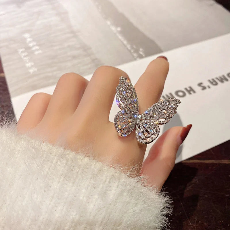 light luxury hollow butterfly Rings for Women personality | Daily Wear