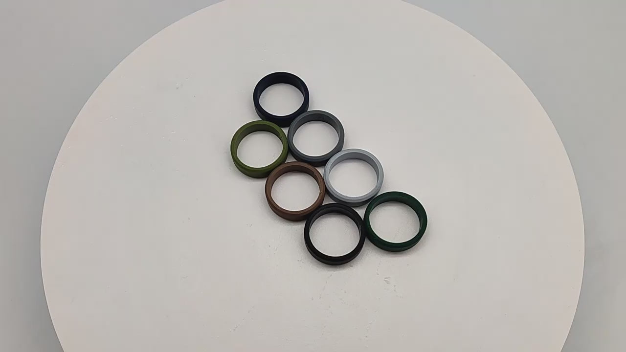 Men's Outdoor Sports Simple Beveled Silicone Ring