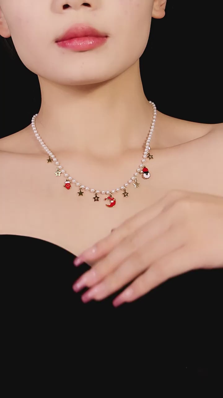 Christmas element necklace