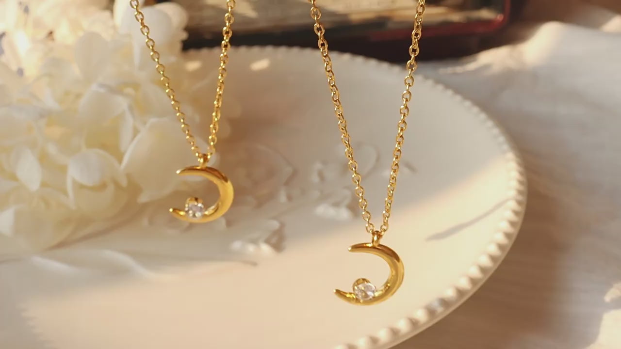 Moon Pendant Necklace